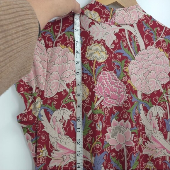 BlackMilk Cray High Neck Maxi Dress  Peonies Slinky Cap Sleeve Art To Wear - Picture 13 of 14